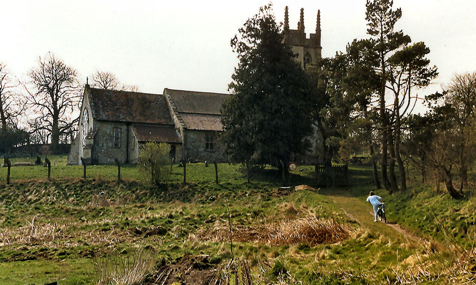 Lost village. Imber Church,this photo was taken on April 3 1988, not been back since to see if its changed.
