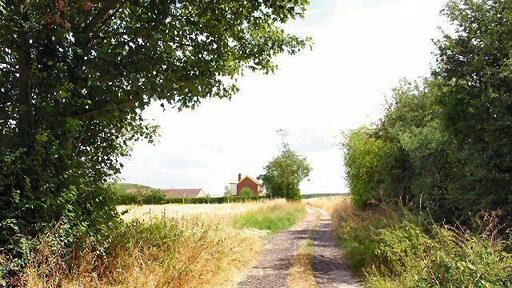 Wood Lane, Hepworth. A byway leading to a private house.