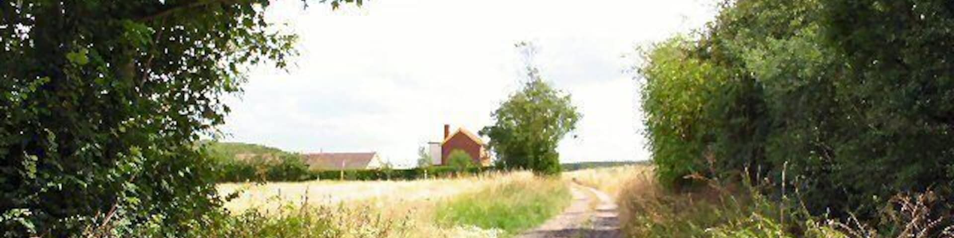 Wood Lane, Hepworth. A byway leading to a private house.