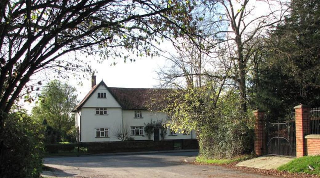 View west along Church Lane towards B1077