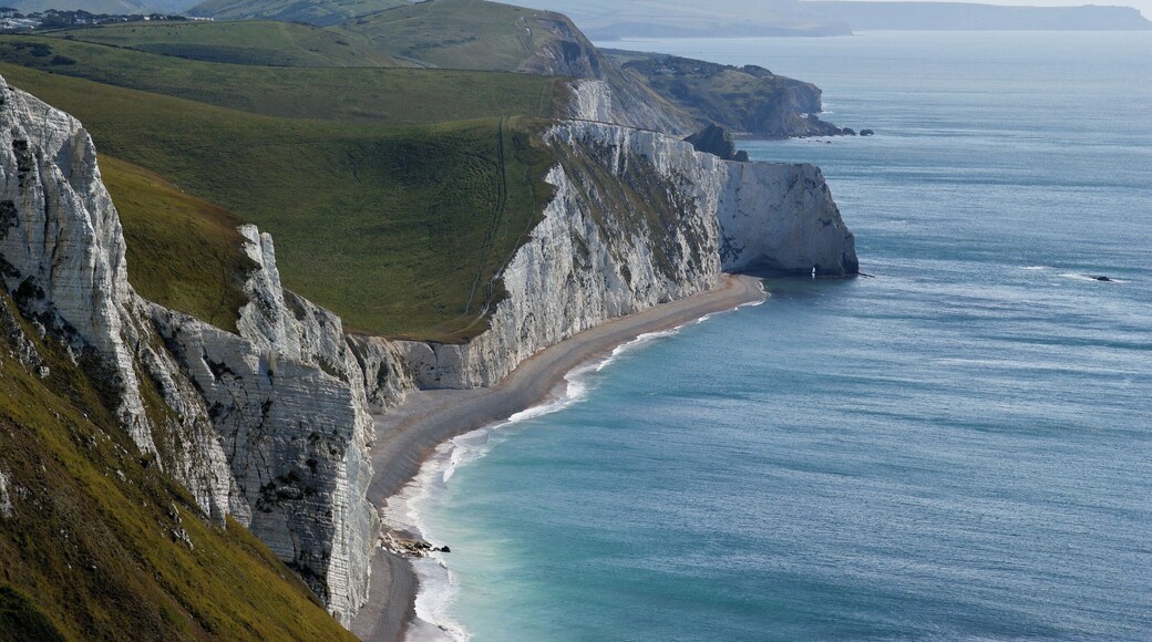 Bats Head from White Nothe on the Jurassic coast in Dorset, UK.