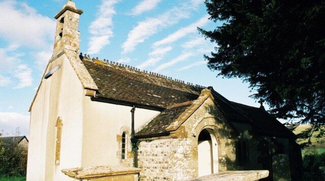 Frome Vauchurch: parish church of St. Francis of Assisi Another well-hidden, tiny Dorset church - it is basically Norman, with a Victorian chancel added. For its diminutive size, it has a rather large churchyard. The roof was replaced in 1879. See also 506089