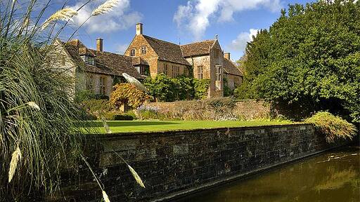 Chantmarle Manor (7) View from the canal in the gardens.