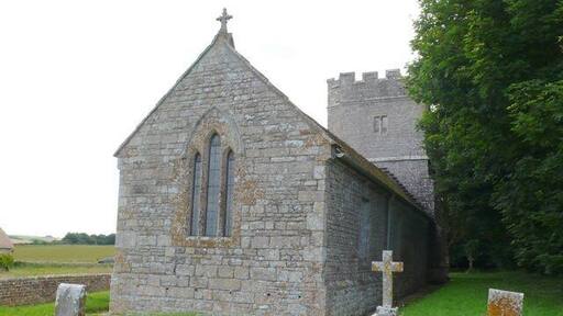 Whitcombe Church, near to Whitcombe, Dorset, Great Britain. View of the east end of the church