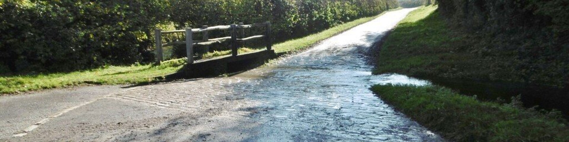 Up Sydling, ford & footbridge