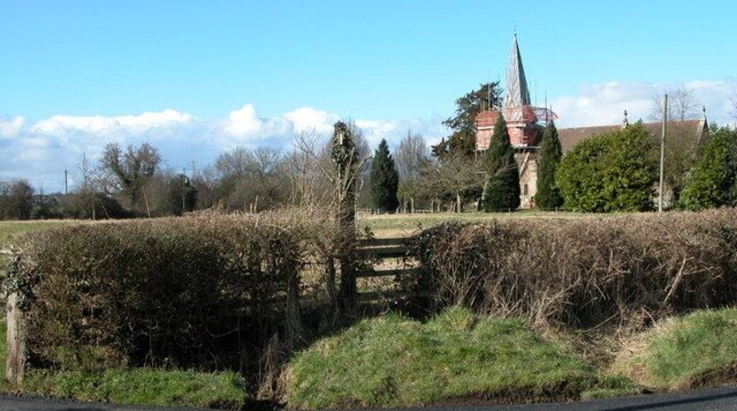 Doverdale church. Doverdale church viewed from the lane to Southall Farm.