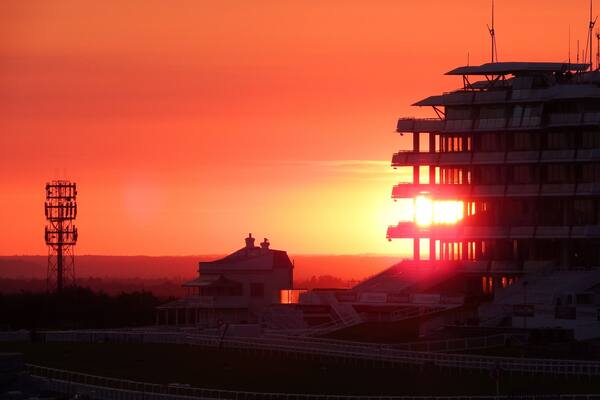 Setting sun shining through the windows of Epsom Racecourse grandstand. The course is open to walkers (and their dogs) until dusk. Always best to carry a camera, just in case! #perspective