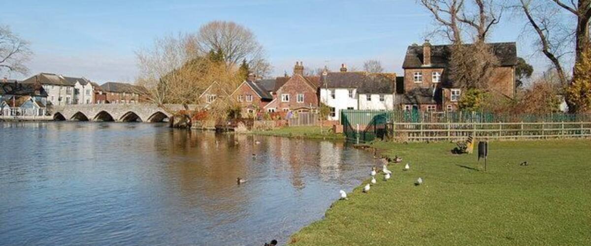The river Avon, Fordingbridge, Hampshire Taken from the recreation ground.