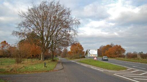 Ringwood road, Fordingbridge, Hampshire On the right the modern bypass.