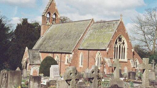 Holy Ascension parish church, Hyde, Hampshire, seen from the southeast