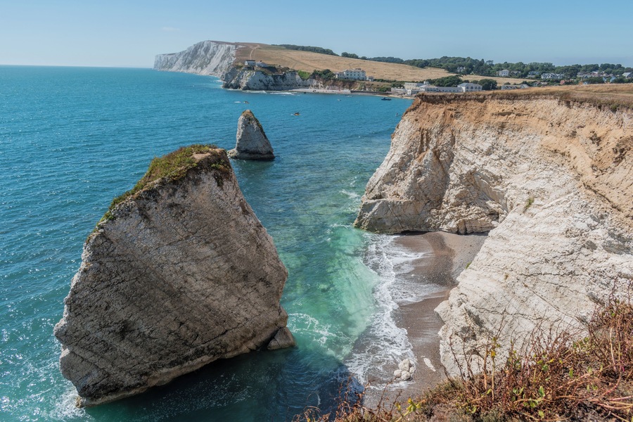 Picture taken a very short walk up the cliffs from the beach.