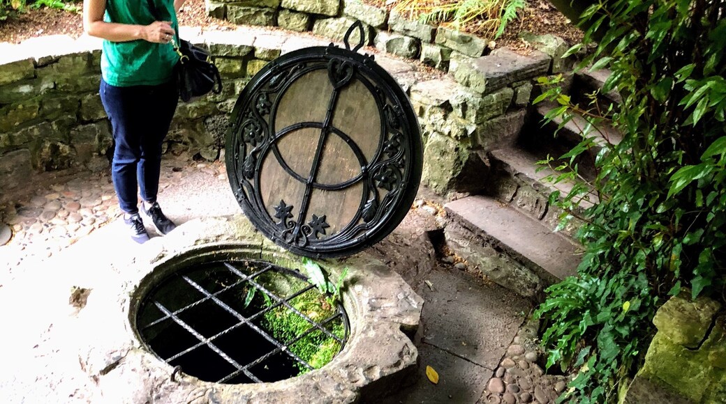 The tranquil Chalice Well in Glastonbury, U.K.