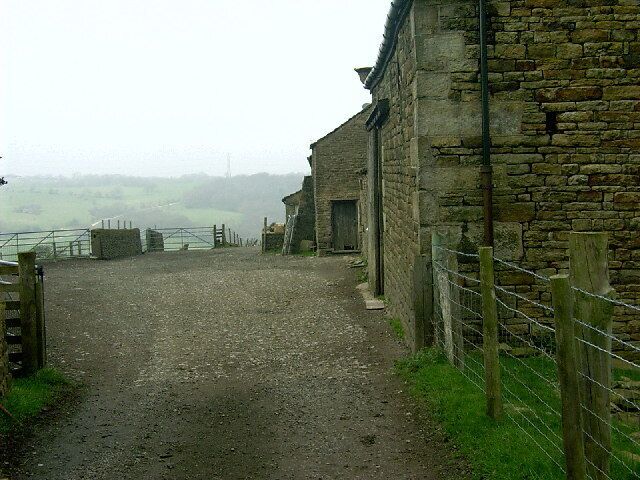 Far Woodseats Farm. Sheep Farm the hill in the background is Werneth Low