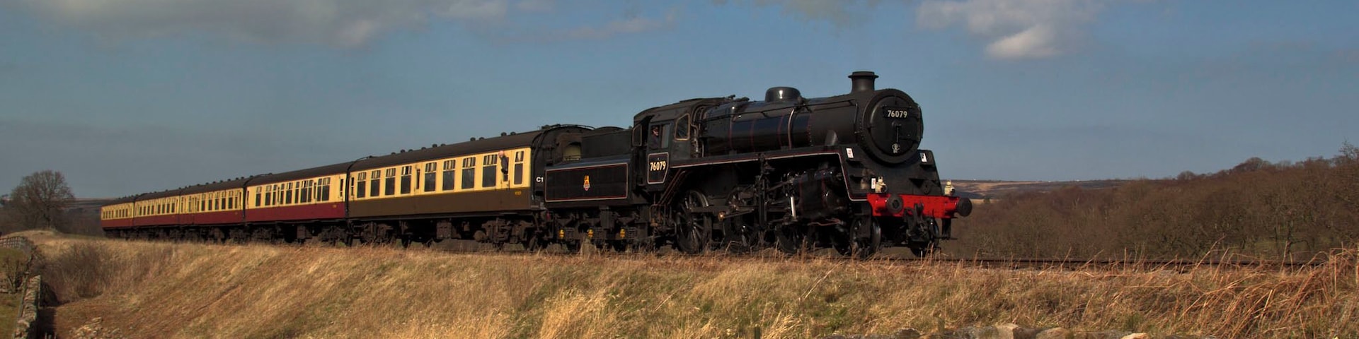 Taken just outside Goathland North Yorkshire, this is the North Yorks Railway which runs between Pickering and Whitby North Yorkshire. Both steam and electric engines are use on this route.