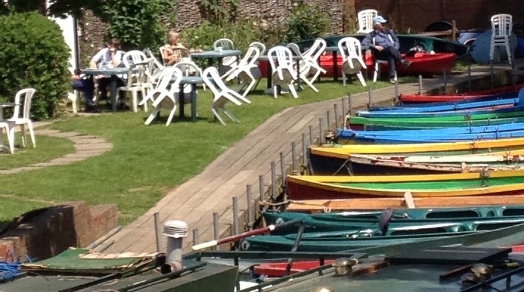Lunch in the sun at Hector's on the River Wey Farncombe Surrey