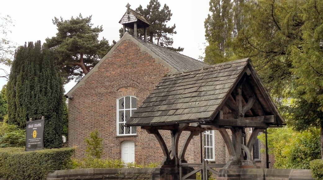 Photograph of the lychgate, Hale Chapel, Greater Manchester, England