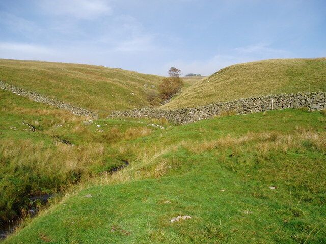 A moorland beck in Bardale Cow Stand Gill running down from the northern slopes of Bardale to join Bardale Beck.