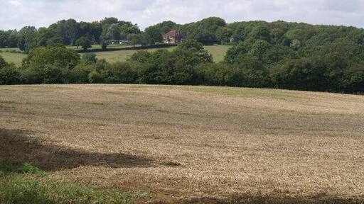 Scrappers Hill Farm. Viewed from fields north of Hamly Bridge