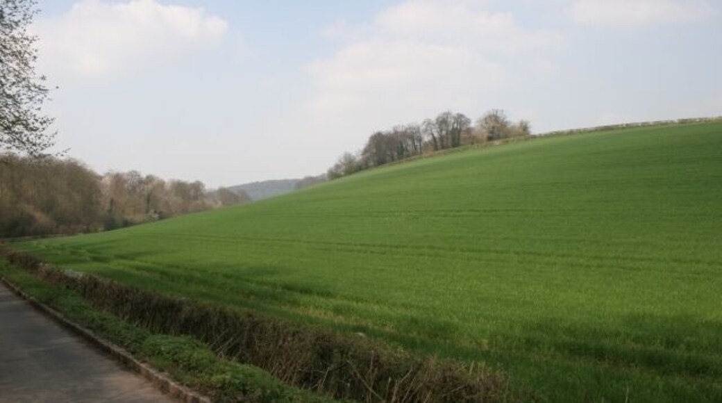 Frieth. Looking northeast across the hill from the southwest corner of the square. The square is mainly farmland and open country.