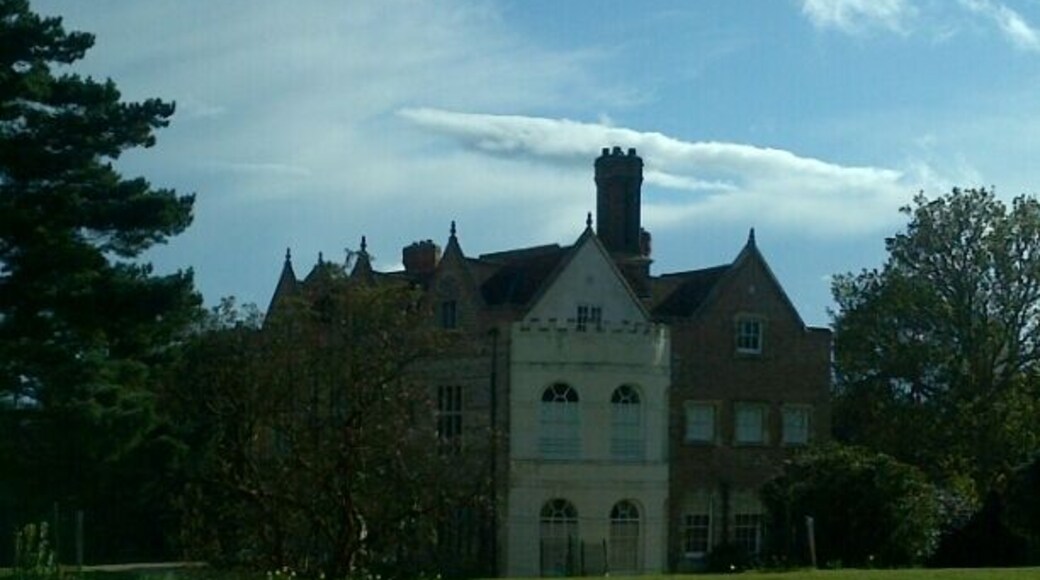 The beautiful Grey's Court, a National Trust building, between downpours on a typical April day for weather in Britain.