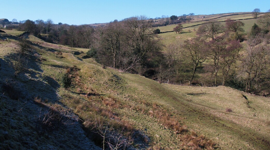 Gill Beck valley Looking west up this small valley towards the Lancashire border.