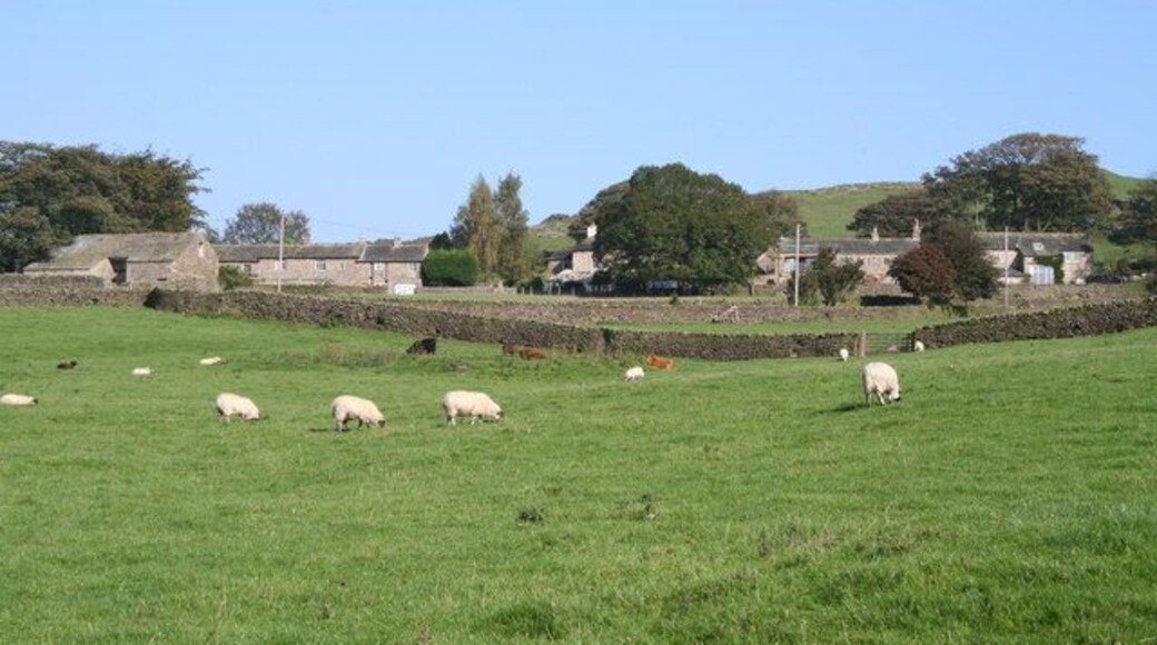 High Bradley, near Skipton, Yorkshire The delightful hamlet of High Bradley is joined to its 'mother village' of Low Bradley by a steep and tortuous single-track road with only one passing place for cars.