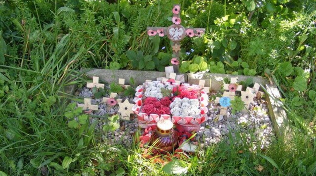 Polish War memorial Sitting right by the towpath, this, I think, is the precursor of the more formal one found just ahead at Hamblethorp Bridge. It's in memory of a Polish piloted WW2 bomber which crashed nearby - on a training exercise..