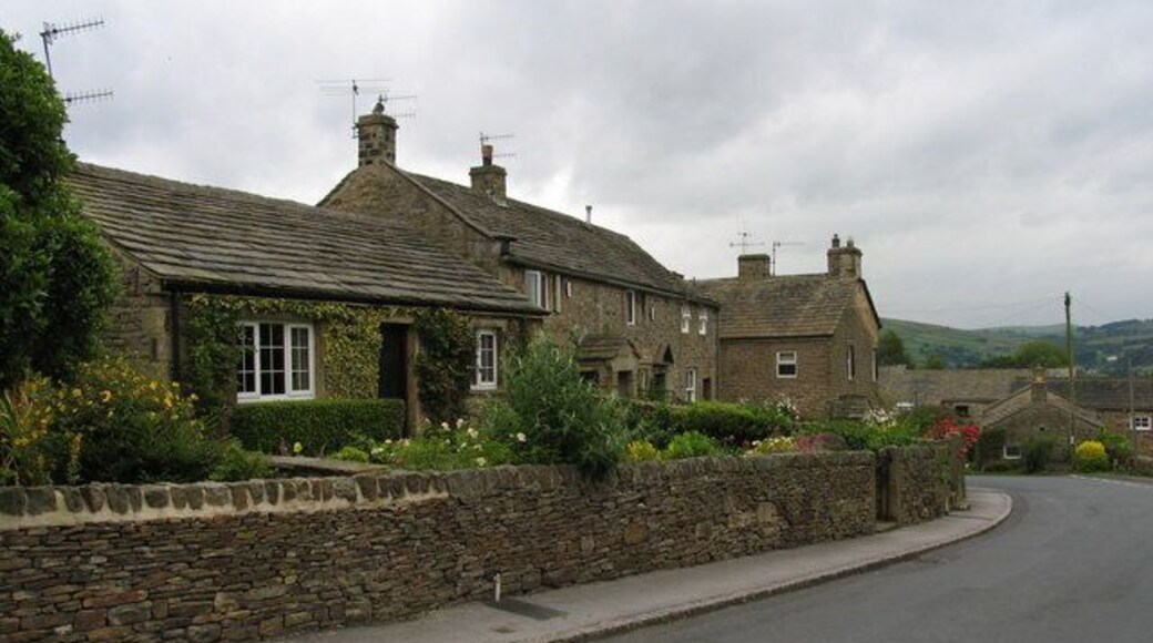 Low Bradley Looking down Main Street in Low Bradley with no sign of yellow lines to spoil the scene.
