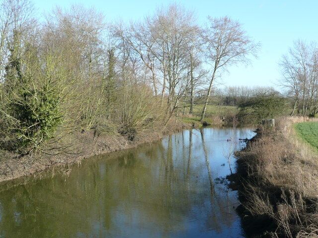River Ray at Islip The view east of the bridge looking upstream towards Ot Moor, which this river drains.