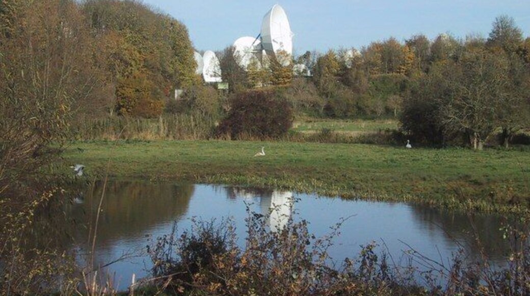 Satellite Earth Station across the Swans' Pond