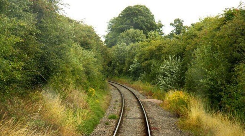 Entering the cutting on the Oxford to Bicester line west of Islip, Oxfordshire