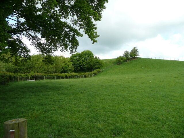 Rolling pasture View north of Hengoed Lane south of Huntington.