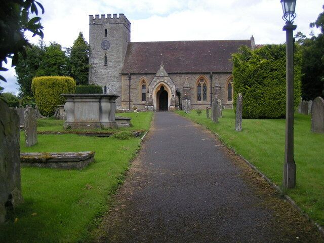 St Peter's parish church, Titley, Herefordshire, seen from south-southeast