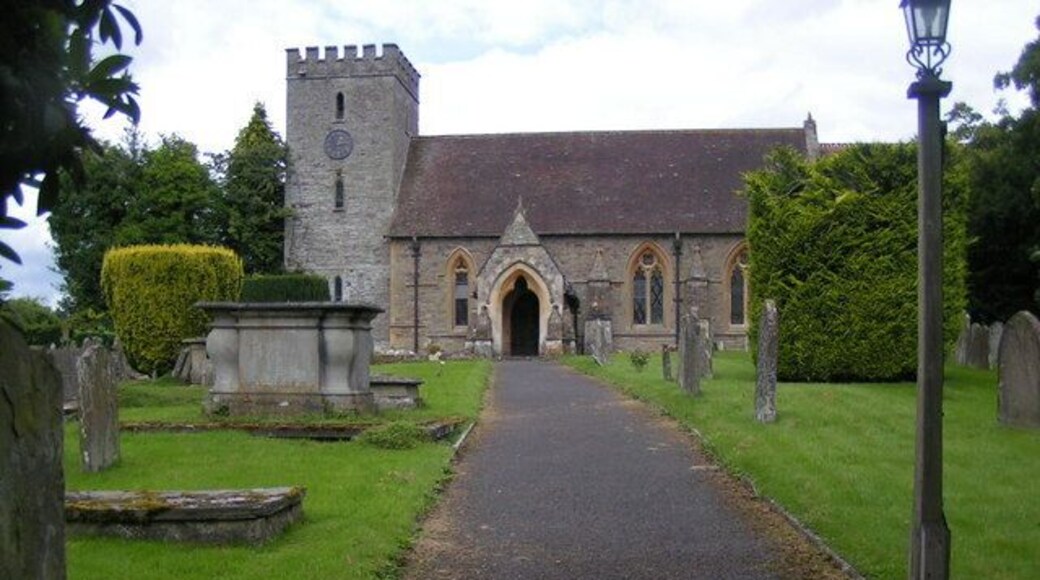 St Peter's parish church, Titley, Herefordshire, seen from south-southeast