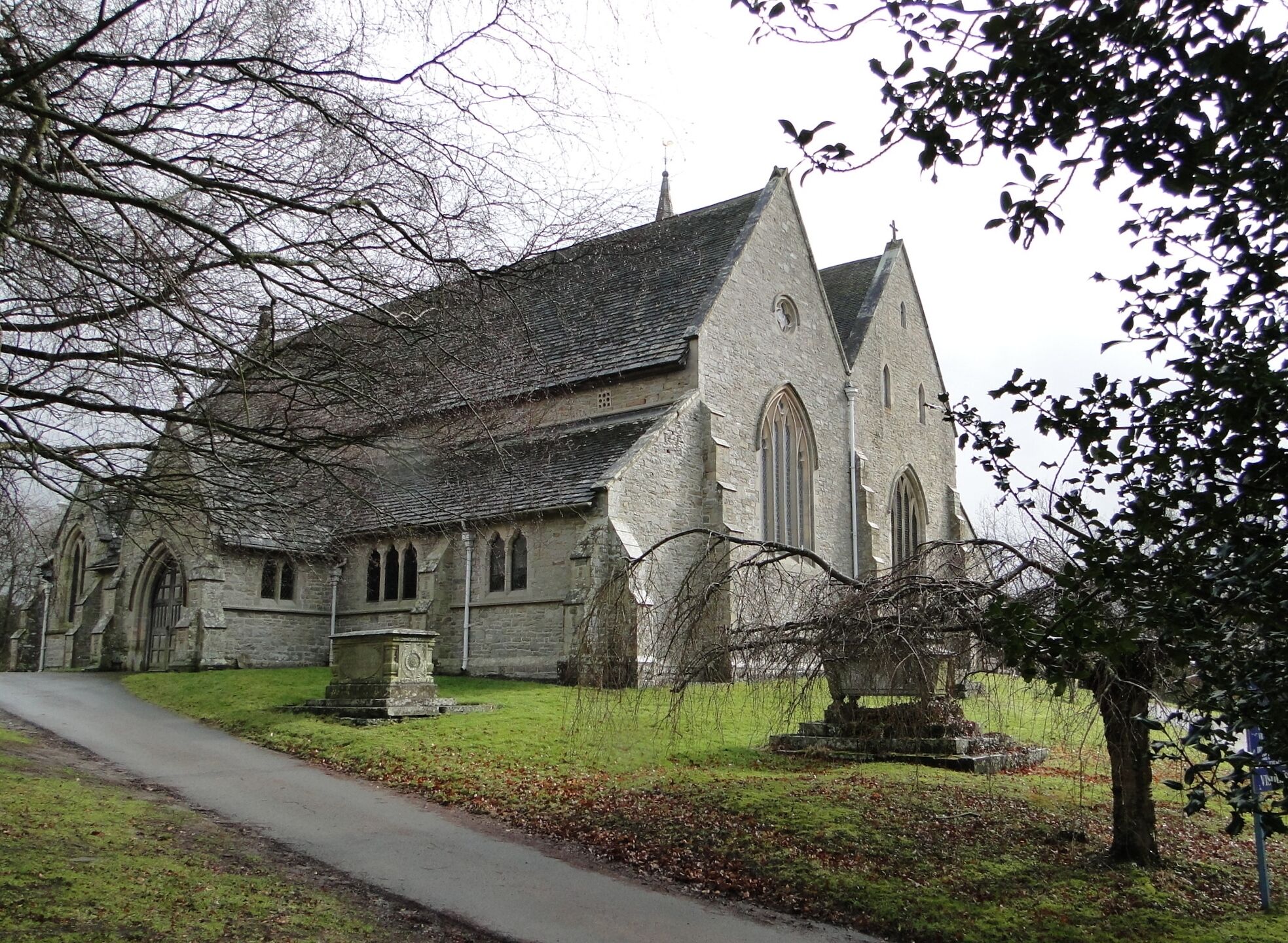 St Mary's, Kington From the NW, showing the Victorian outer North aisle.