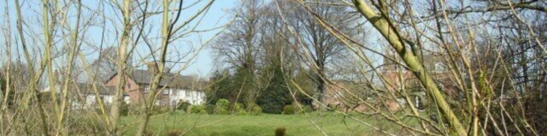 Pond at Pickmere Pond at corner of Park Lane and Frog Lane, Pickmere. Wallhill Farm in right background.