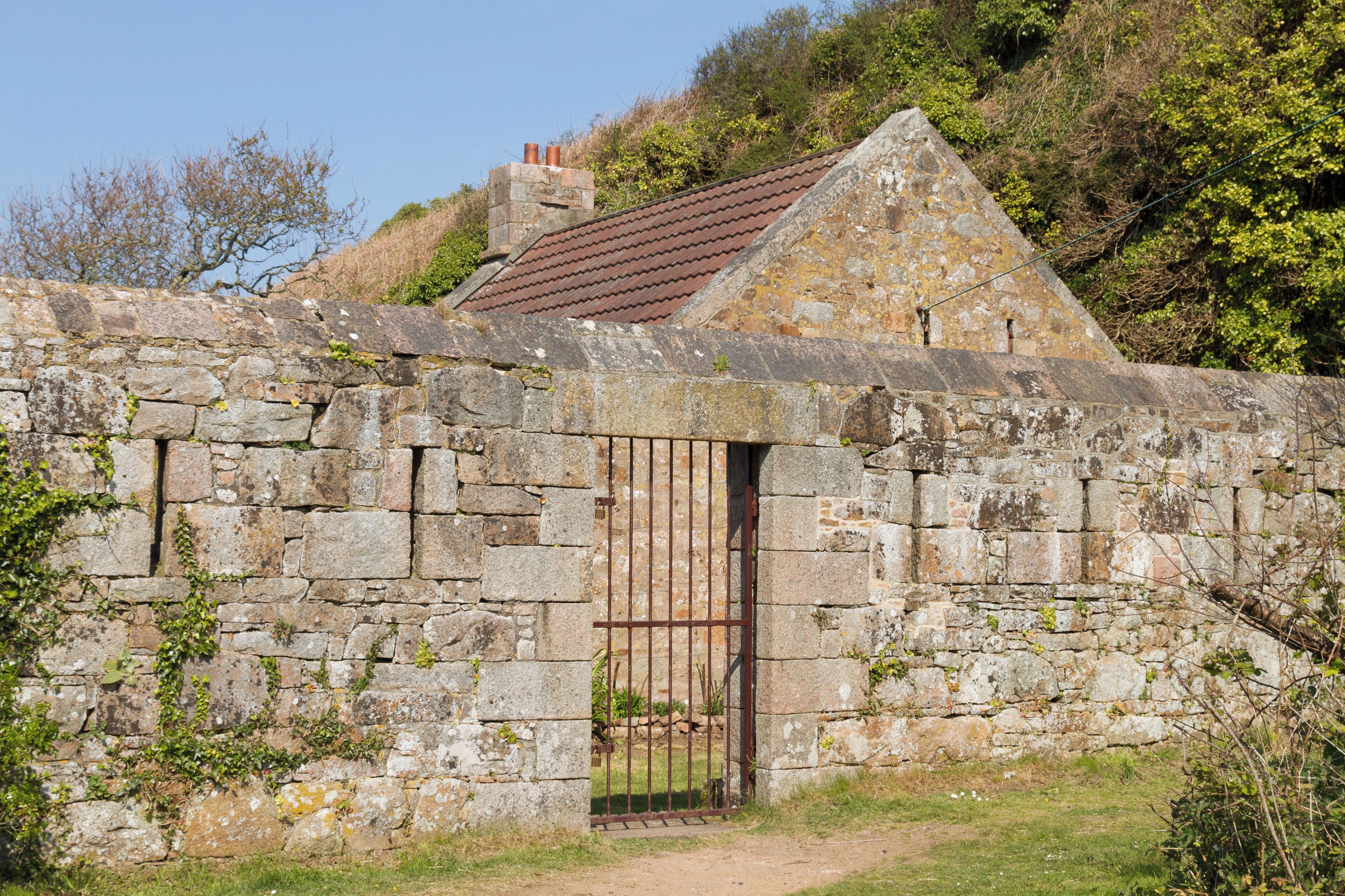 Entrance to Le Câtel Fort, Jersey.
