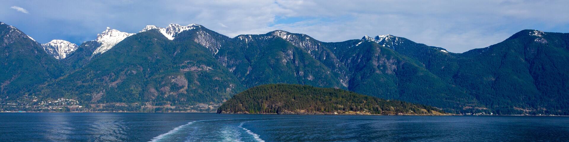 Ship Wake Coast Mountains