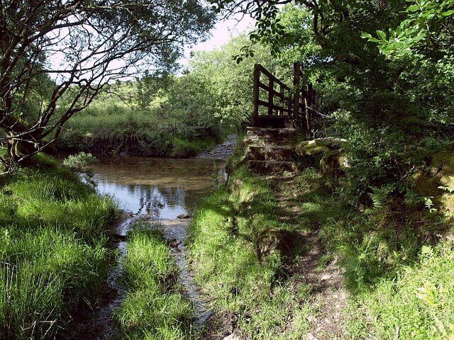 Ford and bridge near Palmersbridge in the civil parish of Altarnun in the county of Cornwall. Footpath 502/21/3 crosses the River Fowey on a charming footpath (notwithstanding a few maintenance issues).