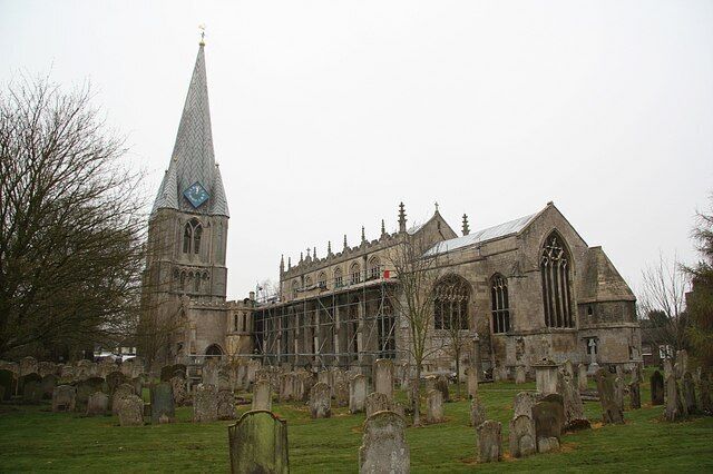 St.Mary's church Marvellous Norman nave encased in a Perpendicular chancel and aisles, the detached early 13th century tower and lead spire are even better