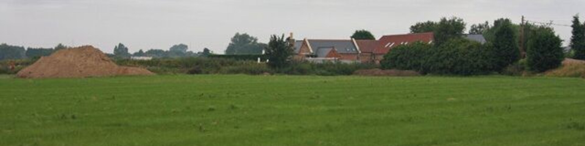 Farm Buildings Seen from Vicarage Lane, looking towards Roman Bank.