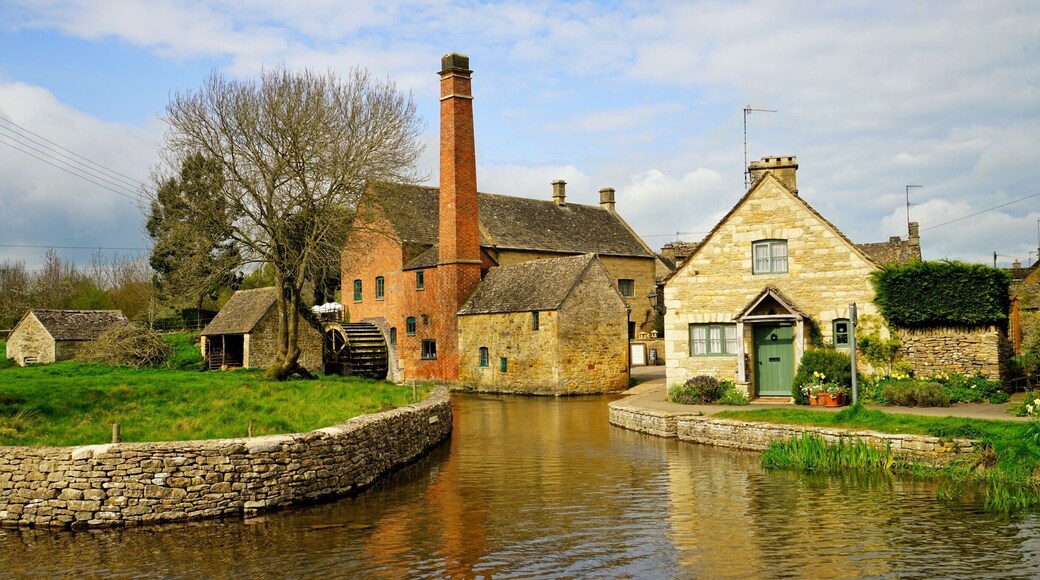 View of the old mill in Lower Slaughter in the Cotswolds.