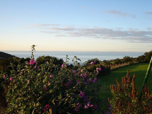 From West Lyn Campsite. A View of Wales on the horizon.