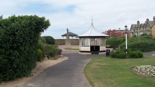 Promenade Gardens, St Annes-on-Sea. The Lifeboat Disaster Memorial can be seen in the distance.