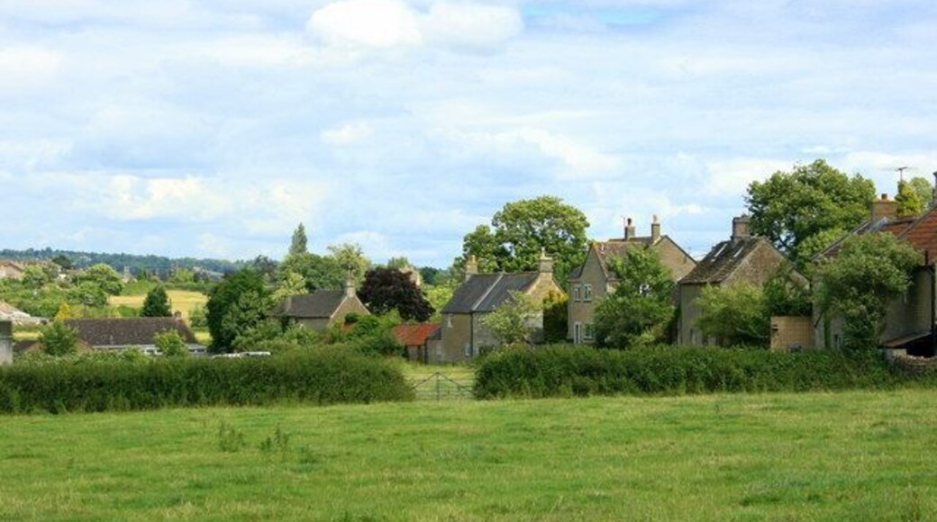 Backs of cottages at Purlpit This is their best side, the fronts, on the road are quite ordinary. Is Purlpit a suburb of Atworth? or is Atworth a suburb of Purlpit.