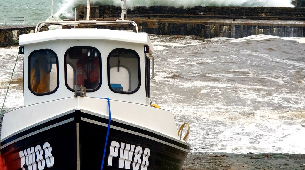 Great little fishing harbour especially on a windy day with high tide. The waves hitting the harbour walls are amazing