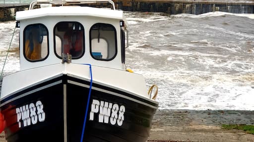Great little fishing harbour especially on a windy day with high tide. The waves hitting the harbour walls are amazing