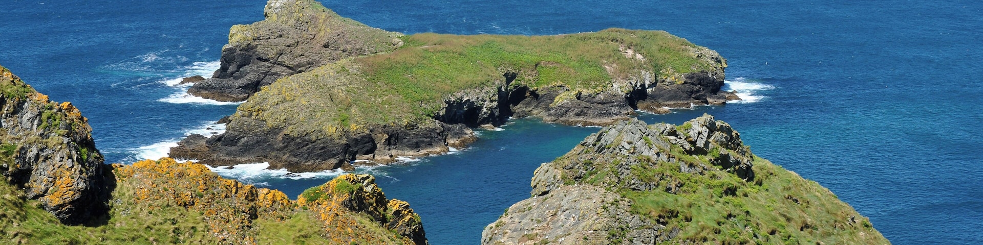 Mullion Island, off the coast of the Lizard in Cornwall.