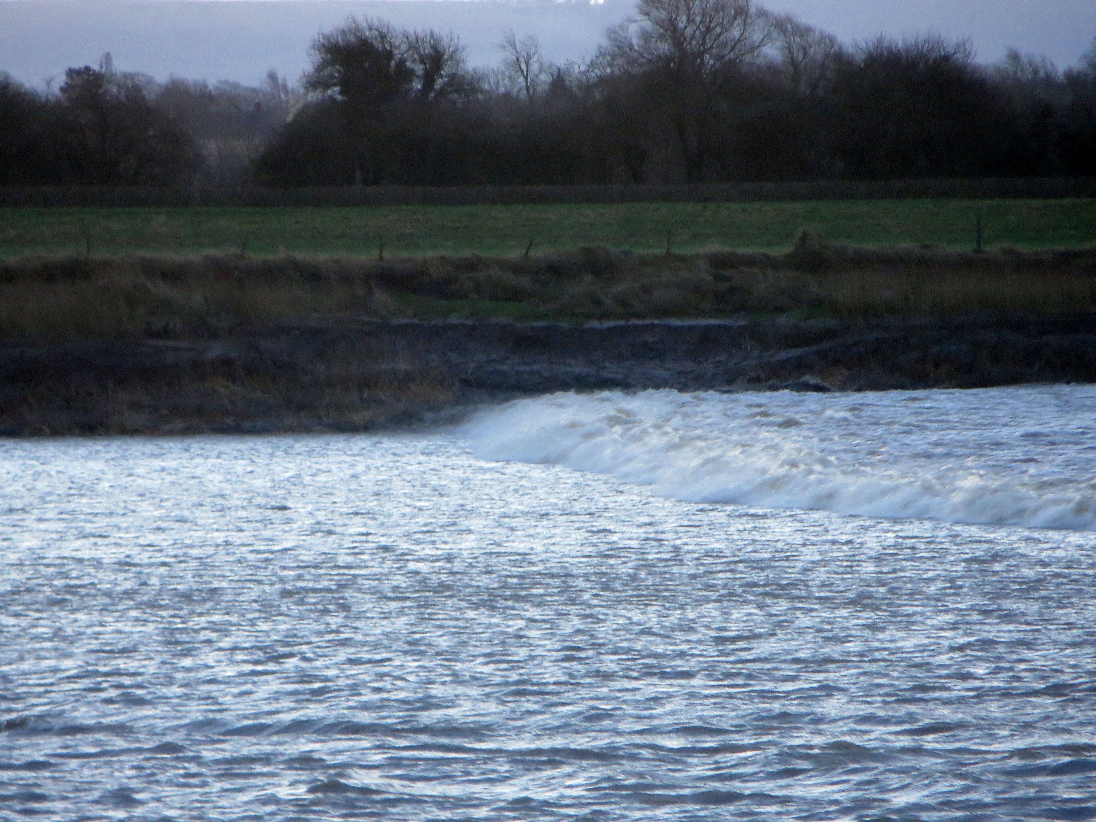 The bore against the far bank - Newnham - 1st Feb 2014