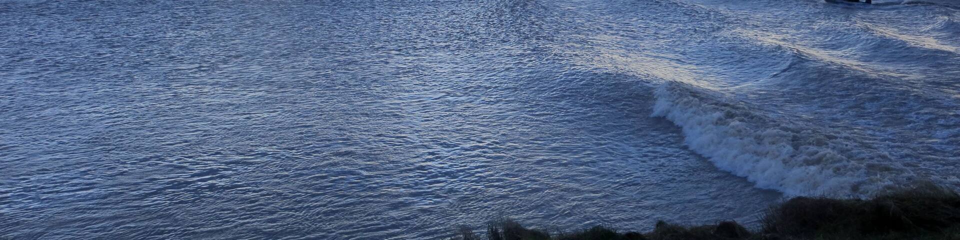 Severn Bore at Newnham just before 8am 1st Feb 2014